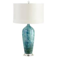 Perugia Coastal Beach Aqua Blue Green Ceramic Glazed Lamp Table Lamp Blue Table Lamp Table Lamp Design
