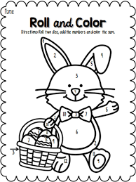 Easter Roll And Color Pages Easter School Spring Kindergarten Color