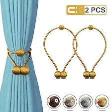 Multi colored drapes are like a breath of fresh air in the space. Sunnyac Curtain Tiebacks Multicolored Magnetic Curtain Holdbacks Funny And Elegant Window Drape Ties With Magnets Home Office Decorative Woven Drapes Rope Holder Clip One Pair Golden Buy Online In Aruba At Aruba Desertcart Com
