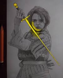 Art Arya Stark By Lander Art Pencil Drawing For Game Of Thrones Glowing Sketches Ariya Stark Art Ig Game Of Thrones Drawings Game Of Thrones Art Glowing Art