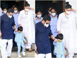 We cannot stop gushing over kareena kapoor khan's maternity fashion. Kareena Kapoor Khan Flaunts Her Growing Baby Bump As She Arrives In Mumbai With Saif Ali Khan Taimur Dons A Cute Mask