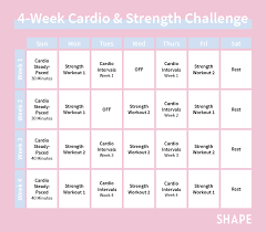 4 Week Workout Plan For Women Shape