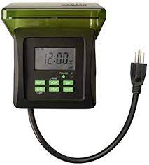 Woods 50015wd Outdoor 7 Day Heavy Duty Digital Plug In Timer 2 Grounded Outlets Weatherproof Perfect For Automating H Digital Timer Outdoor Appliances Timer