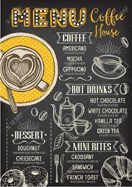 Copy of brown coffee wallboard menu template design kitchen, kitchen interior, food. Coffee Restaurant Brochure Vector Coffee Shop Menu Design Vector Royalty Free Cliparts Vectors And Stock Illustration Image 58782620