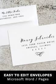 If you want to use an address in the electronic address book installed on your computer, click insert address. Envelope Address Word Template Printable Return Address Etsy In 2021 Word Template Addressing Envelopes Addressing Envelopes Wedding