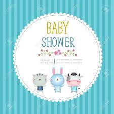 How to create unique baby shower invitations? Illustration Of Baby Shower Invitation Card Template On Blue Royalty Free Cliparts Vectors And Stock Illustration Image 45761265