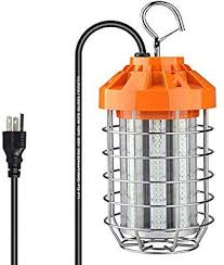 60w Led Construction Lights 8100lm 5000k Outdoor Temporary Lighting Led Portable Work Light Fixture With Stainless Steel Guar Work Lights Light Fixtures 5000k
