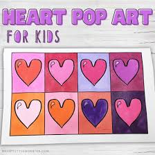 The bright the colour accents and the more varied the depictions and subjects, the better. Heart Pop Art For Kids Messy Little Monster