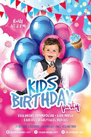 Birthday Party Flyer Templates Psd Free Kids Birthday Party Free Psd Flyer Template Free Birthday Stuff Birthday Flyer Free Psd Flyer Templates