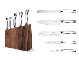 The bolder is only found on forged knives. China Hand Sharpened Design 5 Piece German Steel Forged Knife Set With Walnut Block Wy Kbs 023 China Knife Set And Steak Knife Set Price