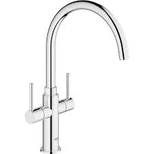 The grohe ambi cosmopolitan two handle swivel 360 chrome kitchen mixer tap blends elegant design with superb engineering and durability. Grohe Ambi Mono Mixer Kitchen Tap