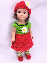 Ways to make barbie clothes: 18 Doll Dress Crochet Pattern Strawberry Doll Clothes Etsy 18 Inch Doll Clothes Pattern Crochet Doll Dress Crochet Doll Clothes