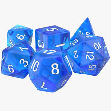 Polyhedral Dice Set Blue 3d Model Ad Dice Polyhedral Set Model 3d Model Polyhedral Dice Design Details
