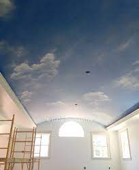 You simply need the right tools and clean the walls and ceiling—paint doesn't adhere to dirt. Sky Murals And Cloud Mural Painting Denver