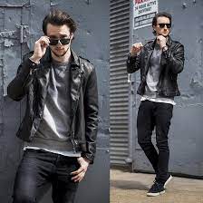 Leather Jacket With Black Sneaker Bring The Cold Look Warmer And Softer Check More Black Casual Sneakers A One Dapper Street Mens Fashion Casual Mens Outfits