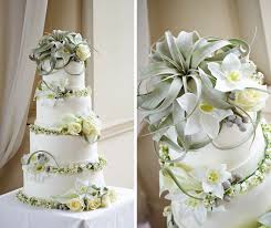 Handmade sugar flowers, golden lattice. Wedding Cake Ideas With Real Flowers Interflora