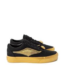 Black And Gold Vans Old Skool Vans X Harry Potter Old Skool Golden Snitch Skate Shoe In 2020 Skate Shoes Black Shoes Vans
