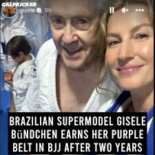 Gisele Bündchen has achieved a remarkable feat by earning her purple belt  in Jiu-Jitsu after only two years of dedicated training! >> Full story  below👇