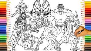 The avengers is marvel's greatest heroes. The Avengers Age Of Ultron Team The Avengers Coloring Pages Sailany Coloring Kids Youtube