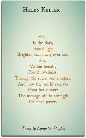 Langston Hughes Helen Keller Langston Hughes Poems Love And Friendship Poems Happy Poems