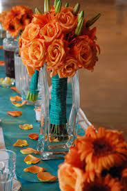 Table Decoration Wedding Reception Orange And Blue Photography Wedding Reception Table Decorations Fall Wedding Centerpieces Orange Wedding