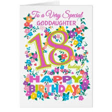18th Birthday Wishes For Goddaughter Chic Floral 18th Birthday For Goddaughter Card Zazzle Com 18th Birthday Cards 18th Birthday Happy Birthday 18th