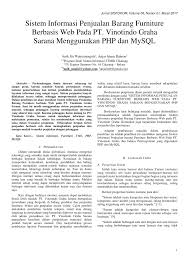 Sistem informasi akuntansi adalah komponen komponen yang saling berhubungan untuk mengumpulkan data dalam pengambilan keputasan atas aktivitas di dalam perusahaan. Pdf Sistem Informasi Penjualan Barang Furniture Berbasis Web Pada Pt Vinotindo Graha Sarana Menggunakan Php Dan Mysql