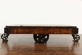 Vintage rail cart coffee table patio table work cart 3 x 6. Industrial Salvage Antique Farmhouse Railroad Cart Coffee Table 38255 Harp Gallery Antiques Furniture
