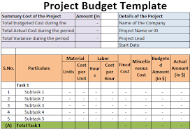 Any list or chart you can conceive of, an excel template is there for you. Project Budget Template Free Download Excel Pdf Csv Ods