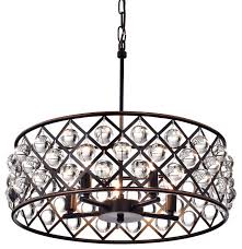 Long stair chandelier, oval dining chandelier, made with brass material. In Stock Azha 5 Light Oil Rubbed Bronze Drum Pendant Chandelier With Crystal Spheres Glam Contemporary Chandeliers By Edvivi Llc Houzz