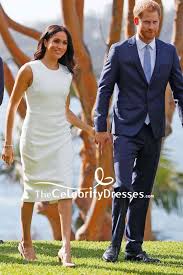 Maybe you would like to learn more about one of these? Meghan Markle Weiss Armellos Midi Kleid Besuch Australien Thecelebritydresses