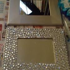 Bling Bling Wall Think Im Going To Do This To A Boring Mirror Mirror Crafts Diy Rhinestone Glass Crafts