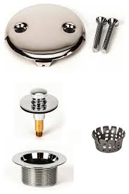 This bathtub offers an attractive design with the strength and durability of acrylic. Liftlock Bathtub Drain Trim Kit With 2 Hole Face Plate Tub And Shower Parts By Pf Waterworks Houzz