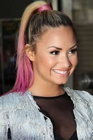 Demi Lovato Pink Ponytail Ombre Hair Ombre Hair Color Grunge Hairstyle