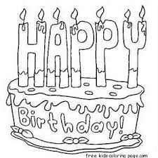 Birthday cake coloring page printable. Printable Birthday Cake Coloring Pages Coloring And Drawing