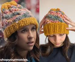 Hot Frosty: Kathy's Yellow & Blue Knit Beanie