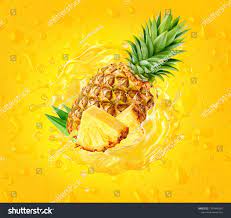Fresh Juicy Pineapple Pineapple Slice And Pineapple Juice Splash Wave On Drops Background Healthy Food Or Healthy Juice Drinks Healthy Juices Yummy Smoothies