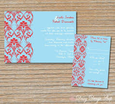 This Invitation Features Gorgeous Red Flourishes And A Bright Aqua Background These Two Colors Never Looked So Good As Wedding Invitations Invitations Wedding