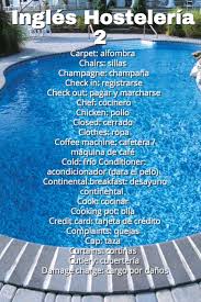 Ingles Para Hosteleria Con Cursos Ingles Gratis 2 Vocabulario Ingles Espanol Aprender Espanol Vocabulario En Ingles