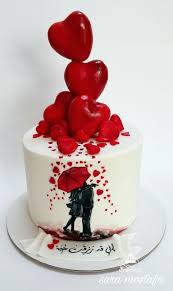 Beginners simple cake decorating ideas. Anniversary Cake Painted Cakes Cake Valentine Cake