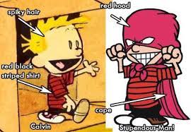 Shop for cheap boys' clothing sets online? Calvin And Calvin Stupendous Man Calvin Spiky Hair Striped Shirt Stuffed Tiger Stupendous Book Characters Dress Up Calvin And Hobbes Comic Book Costumes