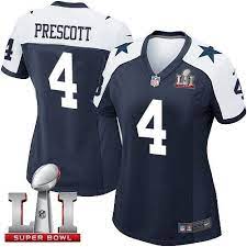 Nike Dallas Cowboys Women S 4 Dak Prescott Elite Navy Blue Alternate Super Bowl Li Throwback Nfl Jersey Jersey Outfit Blue Thanksgiving Ray Lewis Jersey