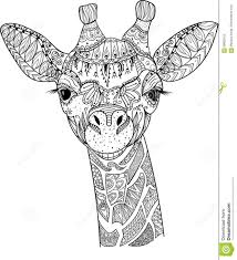 Coloring book page for adult. Pin On Giraffe