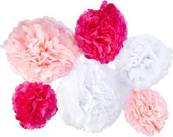 Maybe you would like to learn more about one of these? Buy 24pcs Craft Paper Tissue Pom Poms Doubletwo Ceiling Decor Wall Decor 12inches 10inches 8inches Hanging Paper Pom Poms Flower Ball Wedding Party Outdoor Decoration Flowers Craft Kit Pink White Online In Thailand