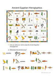 The symbols decorated temples and tombs of pharaohs. Reading Egyptian Hieroglyphics English Esl Worksheets For Distance Learning And Physical Classrooms