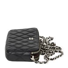Vintage chanel white perforated wallet on chain. Chanel Double Zip Wallet On Chain 2019 Hb3667 Second Hand Handbags