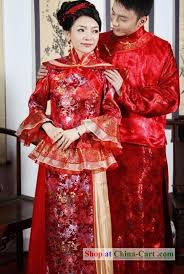 Traditional Chinese Red Wedding Garment Set Chinese Wedding Outfits Stunning Wedding Dresses Traditional Outfits