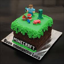 Buon Onomastico Luca Torta Minecraft Torte Dessert