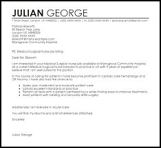 A cover letter can also help you make a generic resume appear more tailored for t. Medical Surgical Nurse Cover Letter Sample Cover Letter Templates Examples