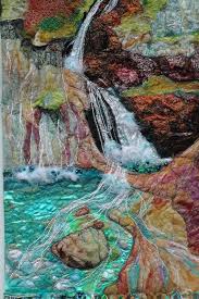 Waterfalls Isle Of Skye Scotland Mountain Landscape Etsy Landscape Art Landscape Quilts Textile Fiber Art